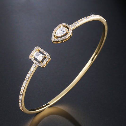 Simple And Exquisite Bracelet With Micro Inlaid AAA Zircon 5b8cf5d6 ad88 4fd8 bf3b c8c6daa92410