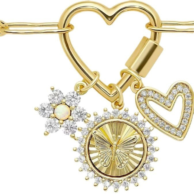 Copper-plated Gold Diamond-studded Starfish Sun Love Necklace 5b9747dc b42d 4ad6 bc94 32f67f3e585e
