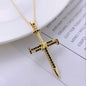 14K Gold Personality Hip Hop Clavicle Chain Nail Cross Necklace Pendant - HD Wireless Product #5