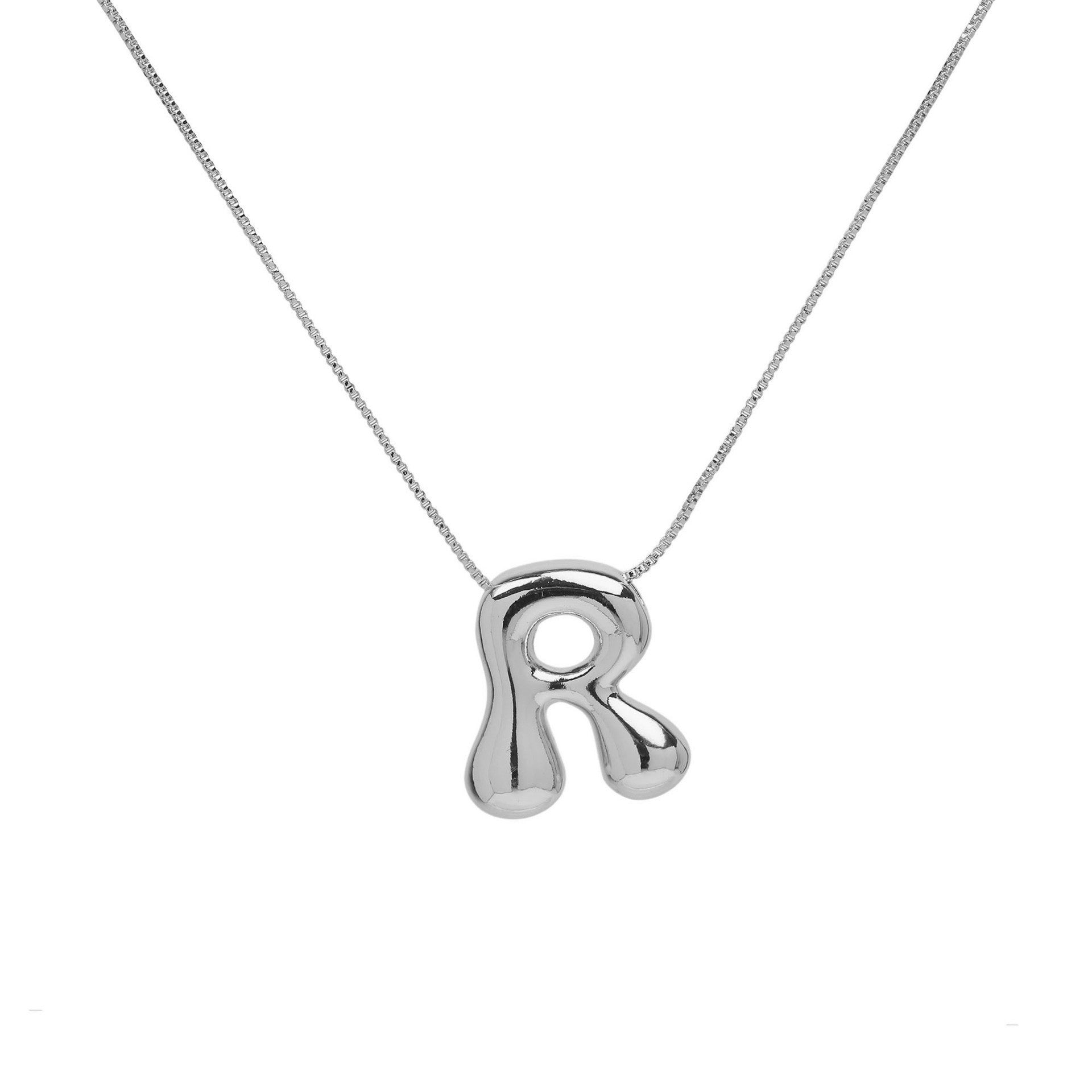 Brass Glossy Balloon English Letter Pendant Necklace 5becfd4d 63d8 4c5c ae67 7f3c7c4f5075