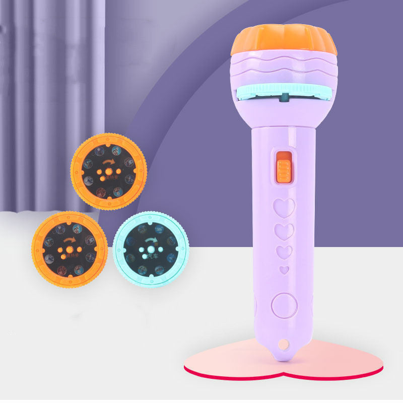 Cartoon Projection Flashlight 80 Patterns Creative Children Flashlight Toy Projector Baby Toys Bedtime Story Book 5bf6a4ea 26