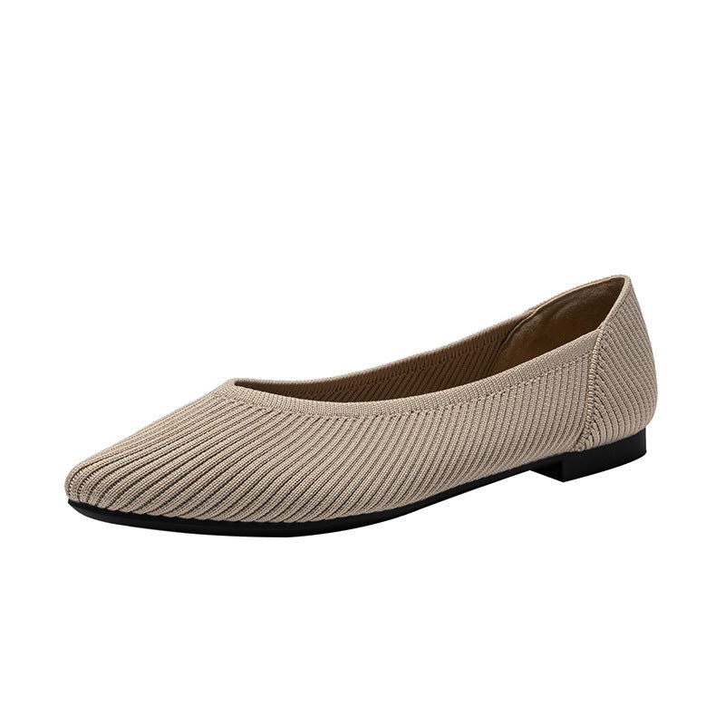 Summer New Flying Woven Princess Soft Bottom Pointed Toe Shallow Mouth Female Versatile Single-layer Shoes 5c470c8e 96c9 4aab