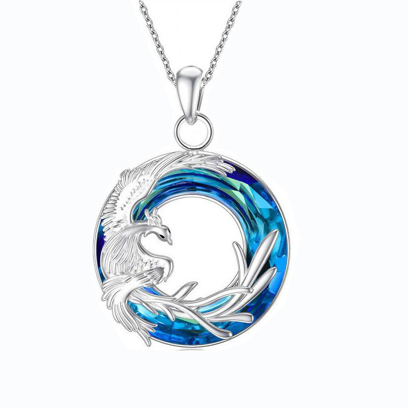 Fire Of Life Pendant Phoenix Round Crystal Earring Necklace 5c59782b 566f 4178 b5f8 805b8a158110