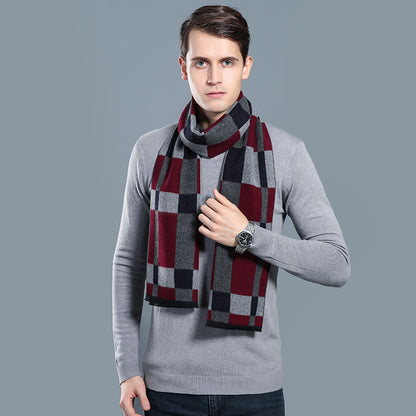 Simple Plaid Warm Keeping Artificial Cashmere Scarf 5c6baaf3 b63e 4510 9108 26a50a8891e0