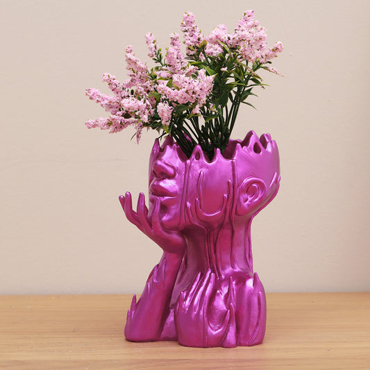 Resin New Goddess Head Flower Pot Home Garden Decoration Melting Woman Medusa Face Flower Pot Garden Decoration Ornaments 5c6