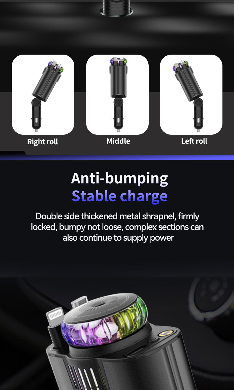 Multifunctional Purple Light Car Phone Charger