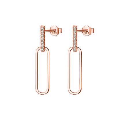 S925 Silver Geometric Hollow Line Diamond Oval Earrings Women 5c89b2bb 3862 4478 add5 6ba63efac675