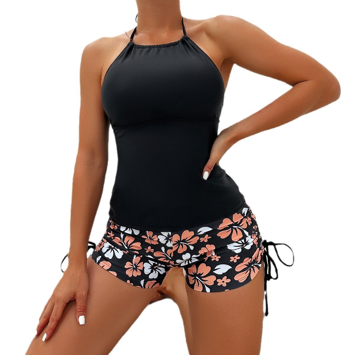 Halterneck Printed Halter Bikini Split Swimsuit For Women 5c9db97e ac25 4789 bc18 82664a73f80e