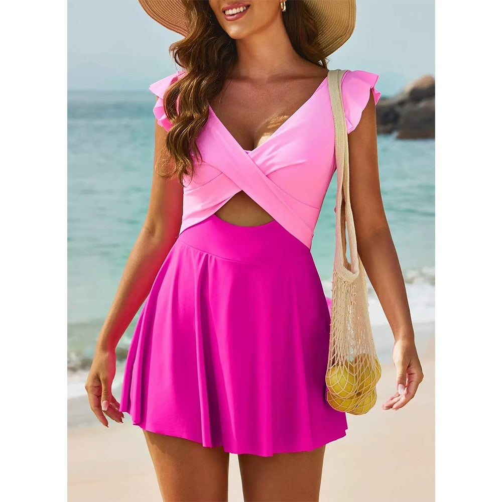 Women's Casual Flounced One-piece Swimsuit 5cc0c8fc b487 4933 8d0e 24fdcda588a5 trans