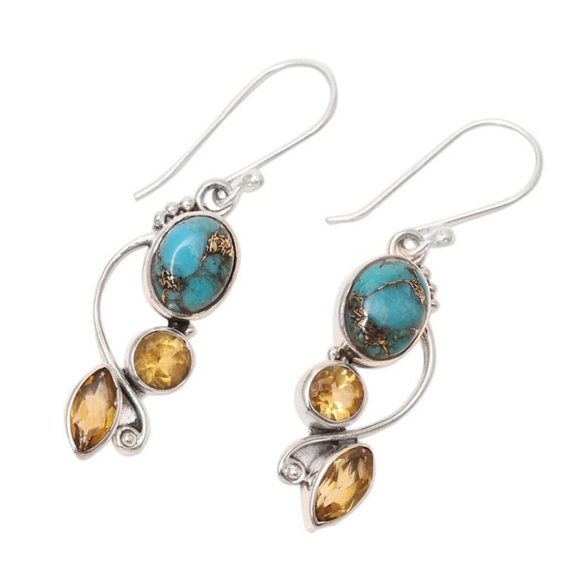 Multi-Color Zircon Earrings European And American 5cc8cc71 adf0 410f 8fc0 3106072640ee