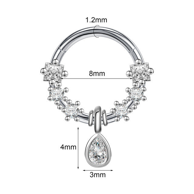 Closed Ring Star Ball Pendant Nose Ring Personality Piercing Jewelry 5cdacba5 472d 49bf a8e1 50c2ee4187ce