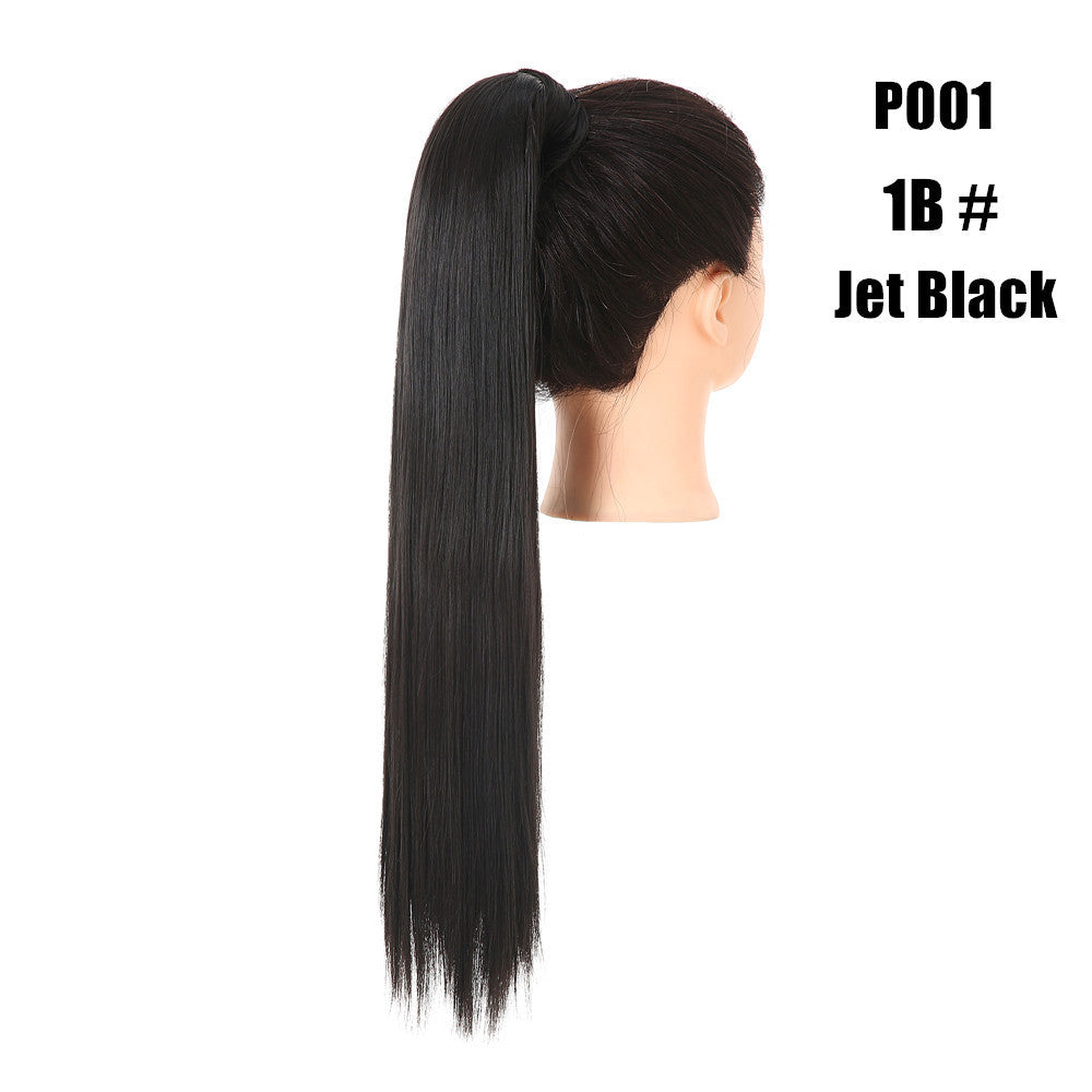 Long Straight Hair Ponytail High Temperature Matte Silk Velcro Winding Wig 5ce26ce0 bbe4 4f5a b31f 1ccbe9179376
