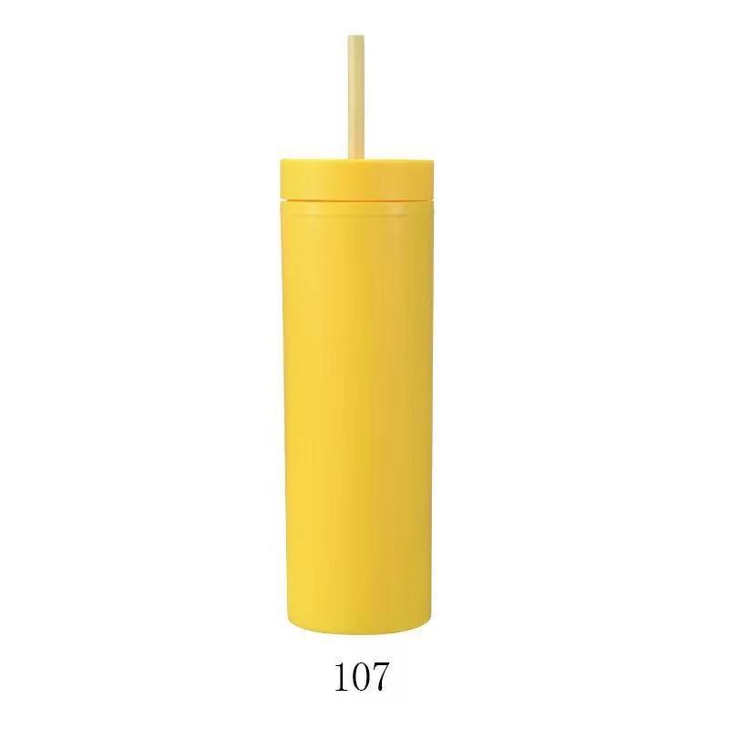 Double Layer AS Plastic Straight Body Multicolor Frosted Straw Cup 5ceb1c9d 602e 41d8 aedb 6ca19ed4fa84