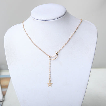 Moon Star Necklace Clavicle Chain Short Necklace 5ceb4db3 4da1 447b 83c2 094b6702817e