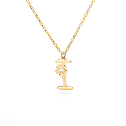 Rose English Alphabet Pendant Necklace 5ced3482 d6d7 4273 83b6 536aa2028891