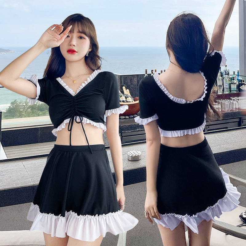 Swimsuit Female Skirt Style Split Conservative High Waist 5cf555b9 0eeb 47ed a061 785c6eef047d
