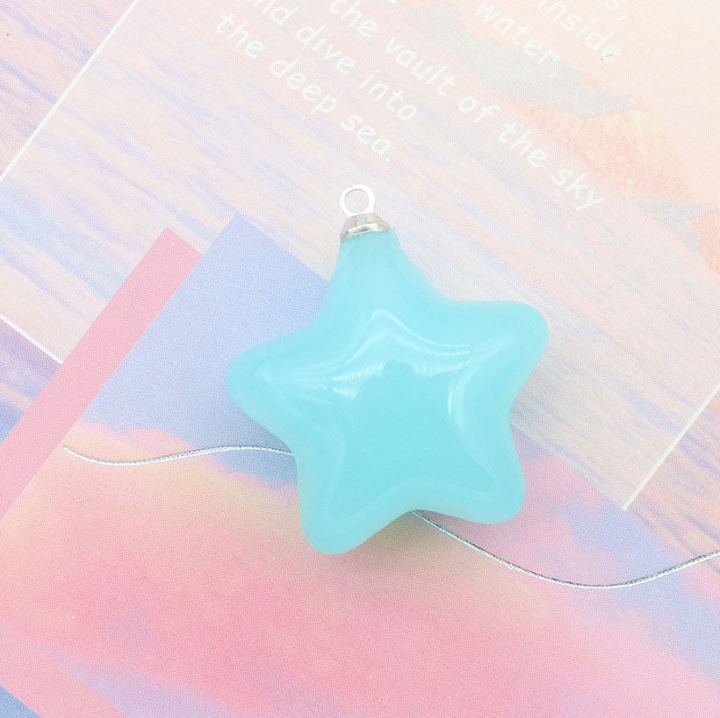 Acrylic Color Jelly Candy Color Three-dimensional Five-pointed Star Pendant 5d0321e4 c5a7 4596 b5e7 c3b77f725c52