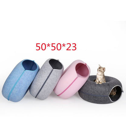 Four Seasons Available Cat Round Felt Pet Nest 5d0c35ab bf5f 4fba af61 3042dbd08a72