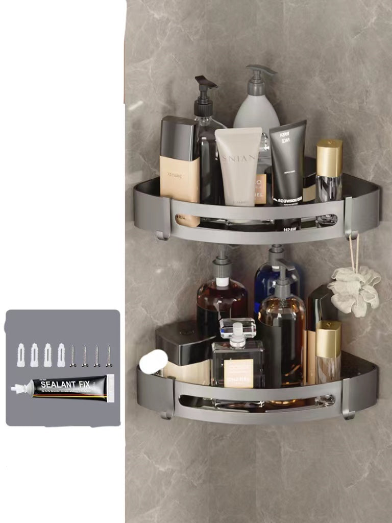 Bathroom Triangle Shelving Bathroom Wall Hanging Shelving Perforated Simple Storage Rack 5d1eae8c 5419 4abe 92af a5be3612fe83