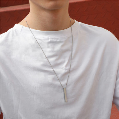 Versatile Hip Hop Geometric Stainless Steel Pendant Long Necklace 5d2bd561 a519 408a 9e41 1d90549191dd