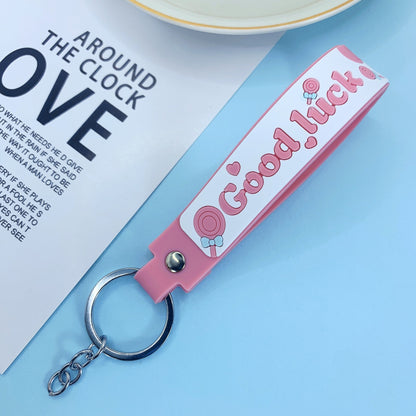 Lollipop Rainbow-colored Belt Hand Strap Keychain 5d590e1b 9a5c 4850 a525 0cdce601e0e3