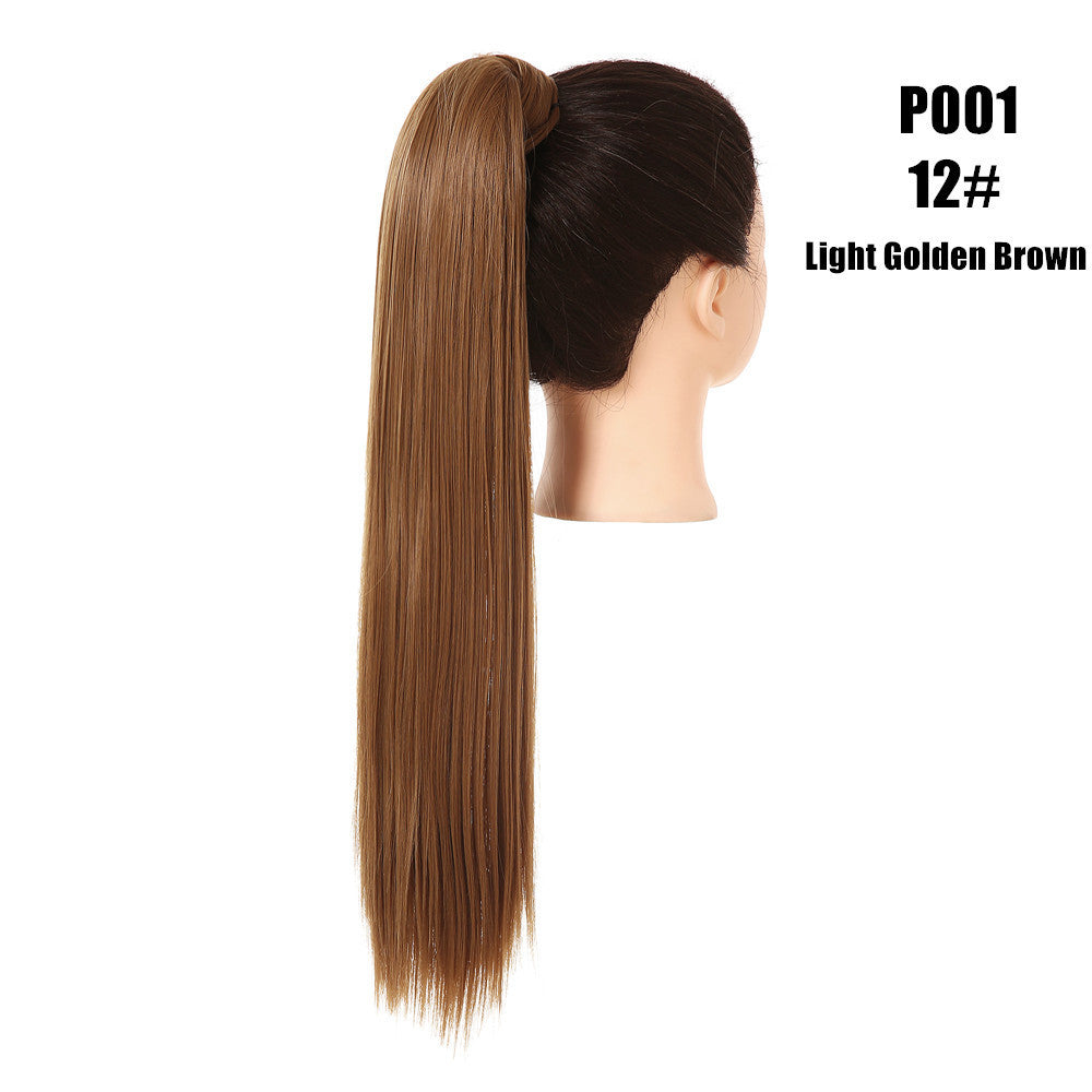 Long Straight Hair Ponytail High Temperature Matte Silk Velcro Winding Wig 5d6b75a7 272b 4f25 9ab0 2a6f8fb7e2a5