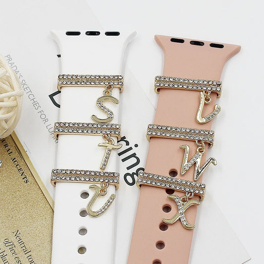 Suitable For Smart Watch Silicone Strap 38mm42mm Letter Decoration Ring 5da5b22a d5b9 4fc3 a966 b9952c0cde15