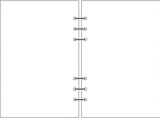 6-hole Notebook Loose-leaf Refill Blank Dot Matrix Horizontal Line - 图片 11