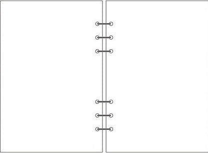 6-hole Notebook Loose-leaf Refill Blank Dot Matrix Horizontal Line - 图片 11