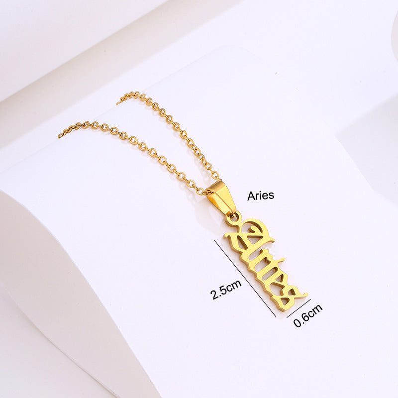 Stainless Steel Zodiac Necklace 5de2f8f4 005f 4a6a b29f b7afe3f90796
