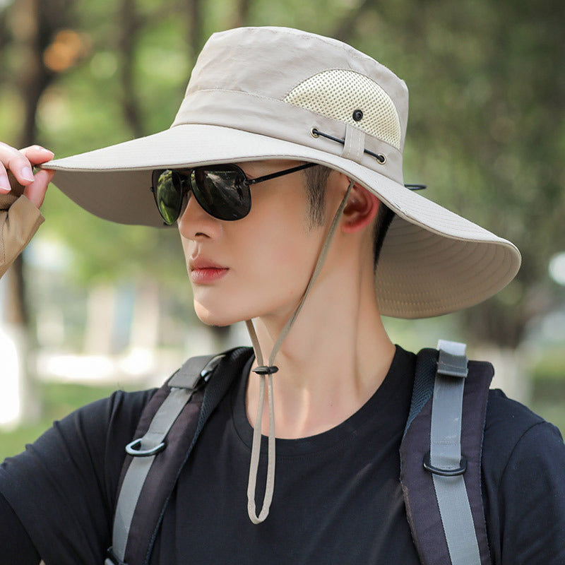 Men's Big Brim Sun Protection Fishing Fisherman Hat 5dfbe7a8 80a4 42ca 8d68 31ca7cad1cb0