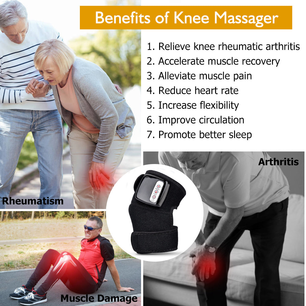 Electric Infrared Heating Knee Massager Wrap Elbow Joint Support Vibration Therapy Physiotherapy Machine Pain Relief Massagea