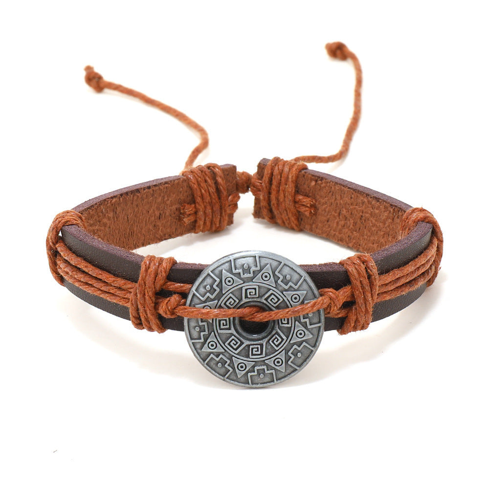 Mens Fashion Casual Multi-layer Leather Bracelet 5e16266f 8434 4074 9160 e81072dd166f