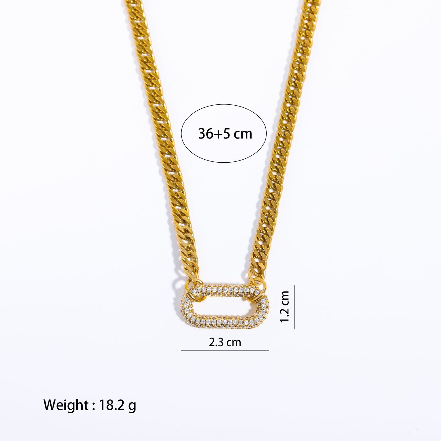 New Full Diamond Necklace Punk Rock Diamond-embedded Geometric Clavicle Chain 5e1aa995 d2ed 45e8 b1f4 1d32ac59e0c4