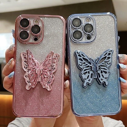 Hollow Butterfly Phone Case Gradient Transparent Plating Protective Cover 5e26fab7 2fbc 452a 84cd 6bf65609ae98
