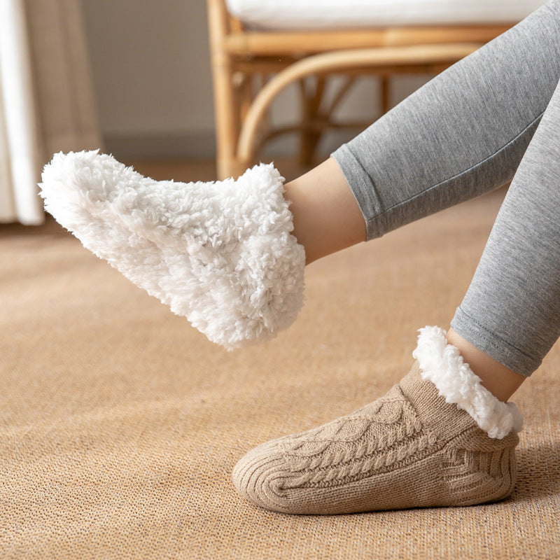 Winter Knitted Plush Floor Socks Home Warm Non-slip Carpet Socks Women 5e3cec90 422c 44c9 8606 d67332ad34f8