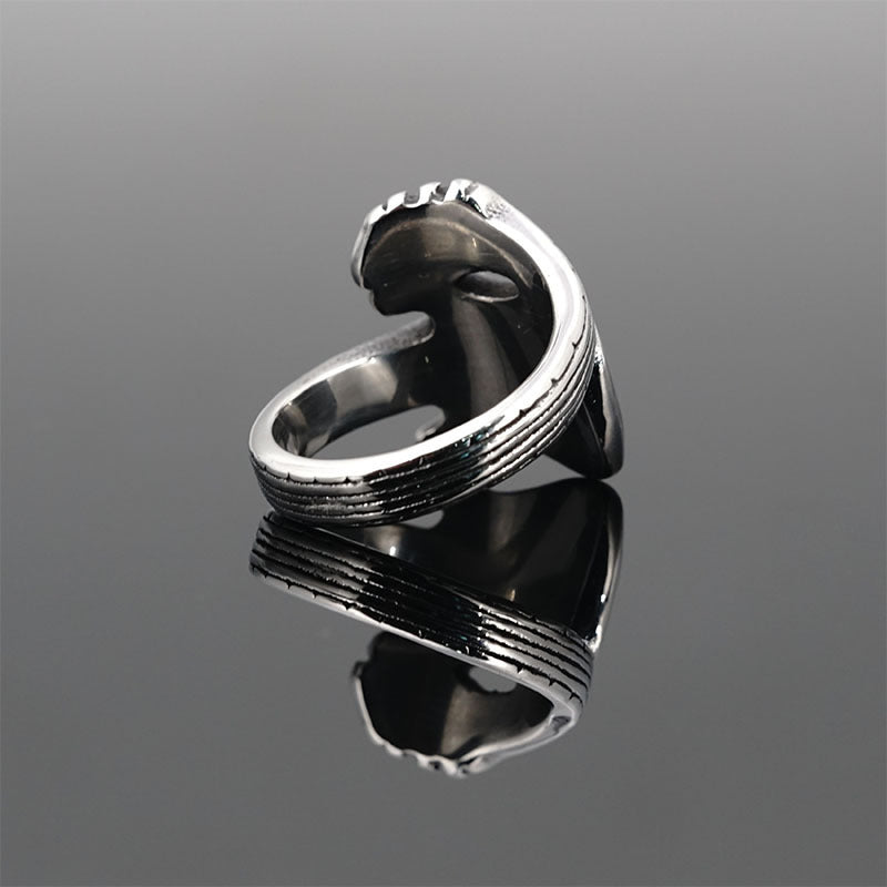 Retro Punk Titanium Steel Ring Men's Personality Wide Ring 5e440110 999e 436d 8205 1be7fc5f5c29