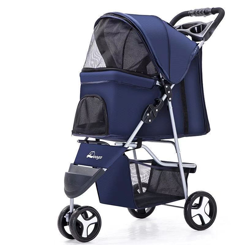 Lightweight Folding Pet Trolley Dogs And Cats Dog Out Stroller Three-wheeled Pet Stroller Dog Out Stroller Supplies 5e4b8ec8 