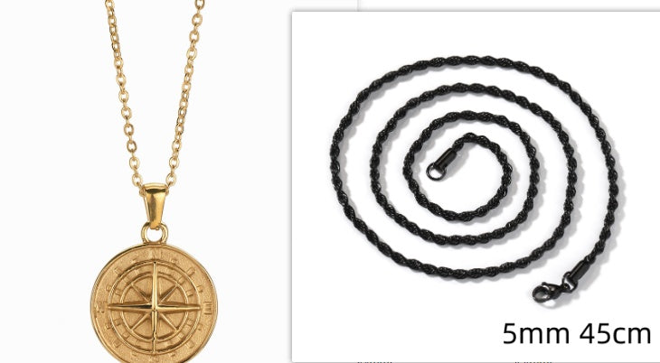 Stainless Steel Compass Circular Necklace 5e5efba9 53d6 41fe 8294 ba6ff39b9dd6