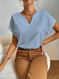 Women's Simple Roll Short-sleeved Casual T-shirt 5e6da3e3 2544 4171 8923 929595db2cc6