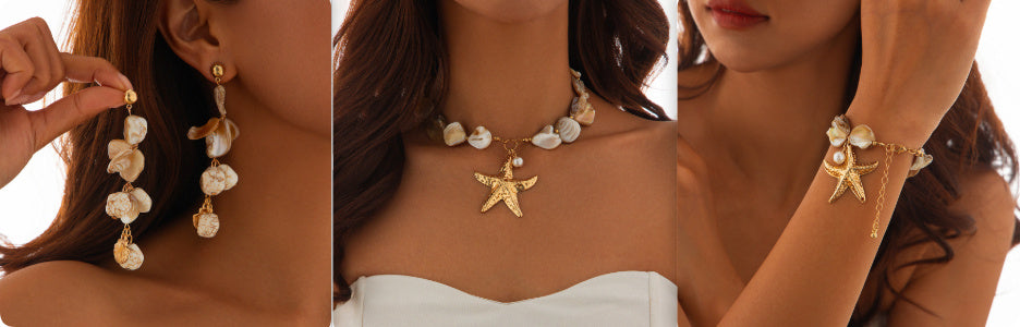 Classic Conch Pendant Necklace For Women Bohemian Starfish Beaded Choker Necklace Summer Beach Neck Fashion Jewelry 5e72d908 