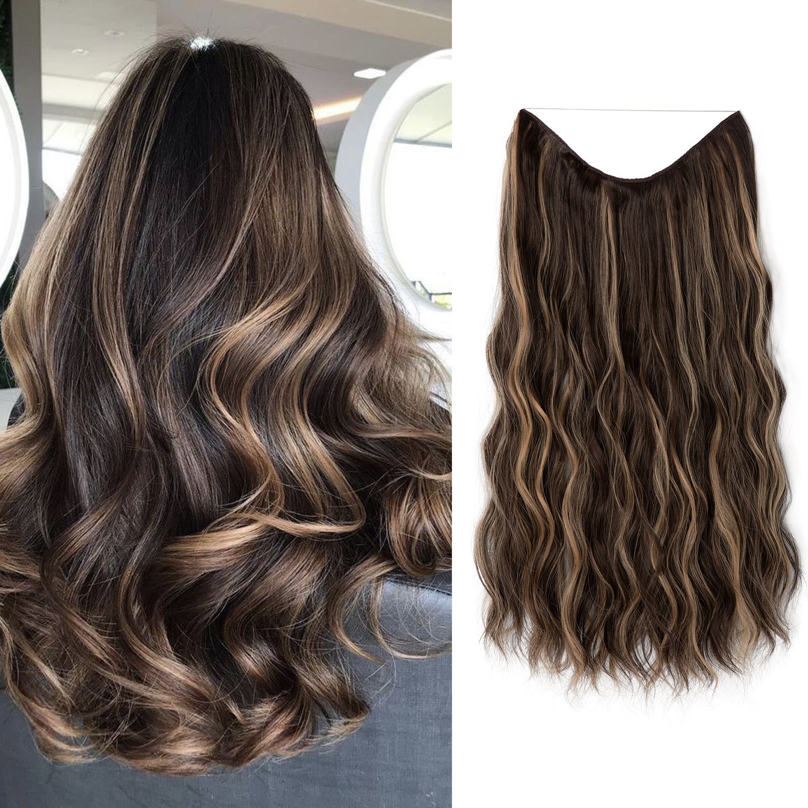European And American Style Women Corn Curler Fishing Thread Long Curly Hair  Wig 5ea0533c 8cf9 4e6b b5d4 f22fcd732bfd