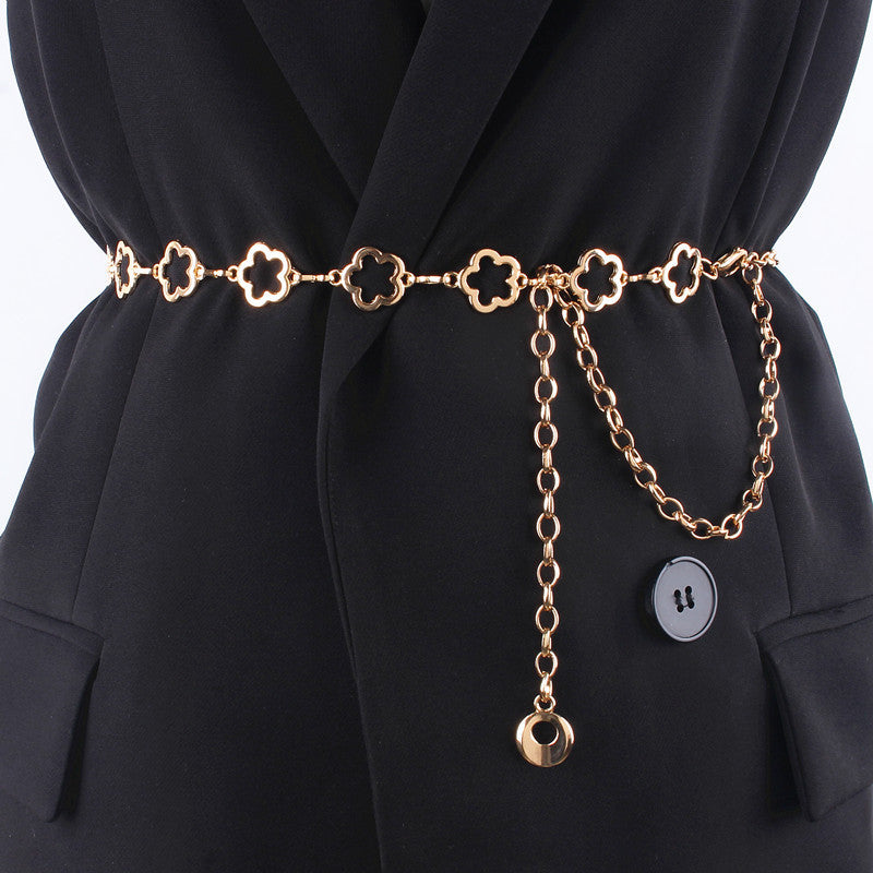 Metal Waist Chain Accessories Flower Thin Belt 5eaf3a21 6b73 4a03 903e 507b47b37bf2