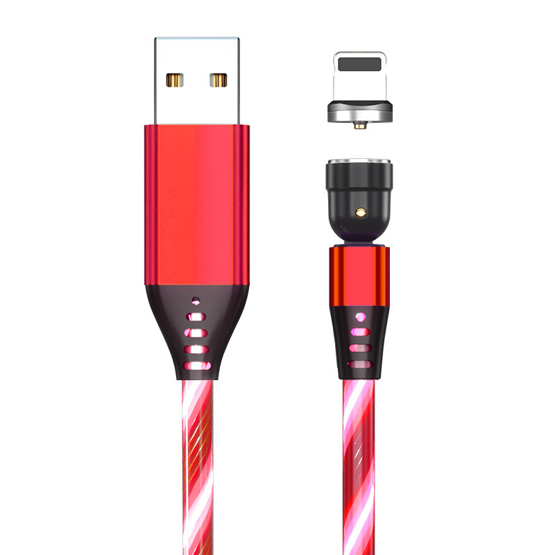 540 Rotate Luminous Magnetic Cable 3A Fast Charging Mobile Phone Charge Cable For LED Micro USB Type C For I Phone Cable - 图片 14