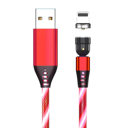 540 Rotate Luminous Magnetic Cable 3A Fast Charging Mobile Phone Charge Cable For LED Micro USB Type C For I Phone Cable - 图片 14