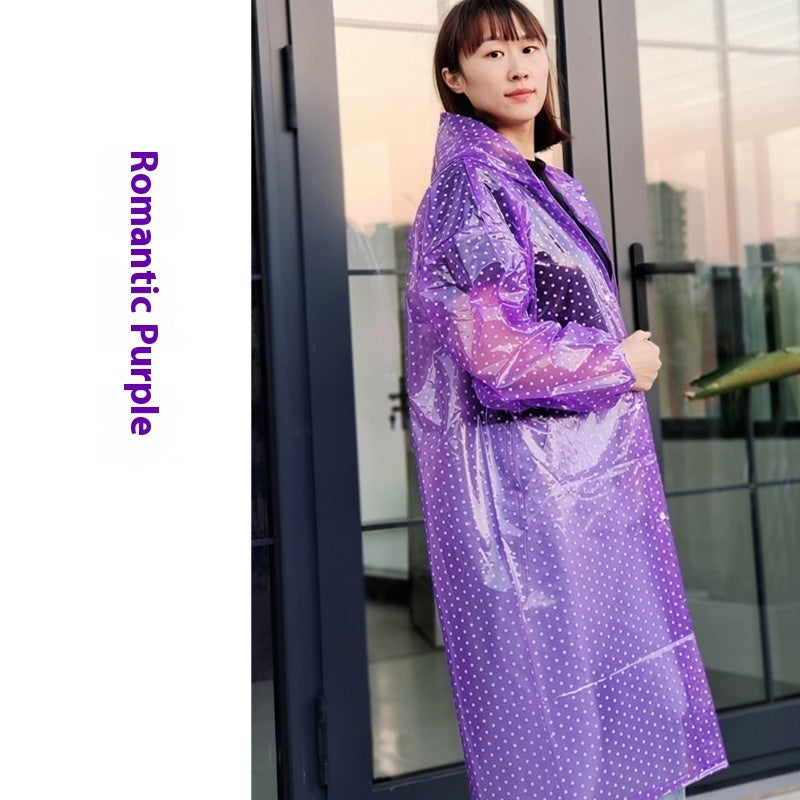 Polka Dot Raincoat Long Thickened Walking Tour 5ec25750 b39d 4d55 8d7b b28819bf53c0 trans