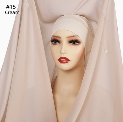 Lazy Chiffon Convenient Headscarf Magnetic Buckle Fixed 5ef2baf7 4411 4c0a 97ef d7e2056bb881
