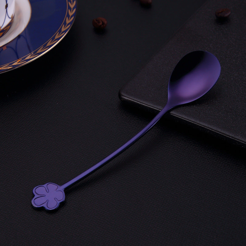304 Stainless Steel Spoon Gold Plated Dessert Spoon Coffee Stir Spoon Stainless Steel Ice Bar Spoon - HD Wireless Product #8