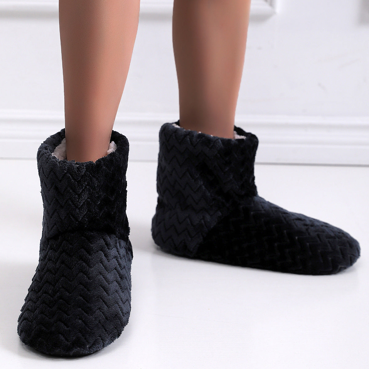 Flat Heel Deep Mouth Thick Bottom Red Slippers Boots 5ef5e776 c72f 4035 9948 dbdf5627ded6