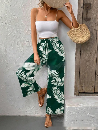 New Women's Trousers Elastic Waistband Straight High Waist 5f10b85b a953 4d69 a6e4 c6b8033cc55c fine